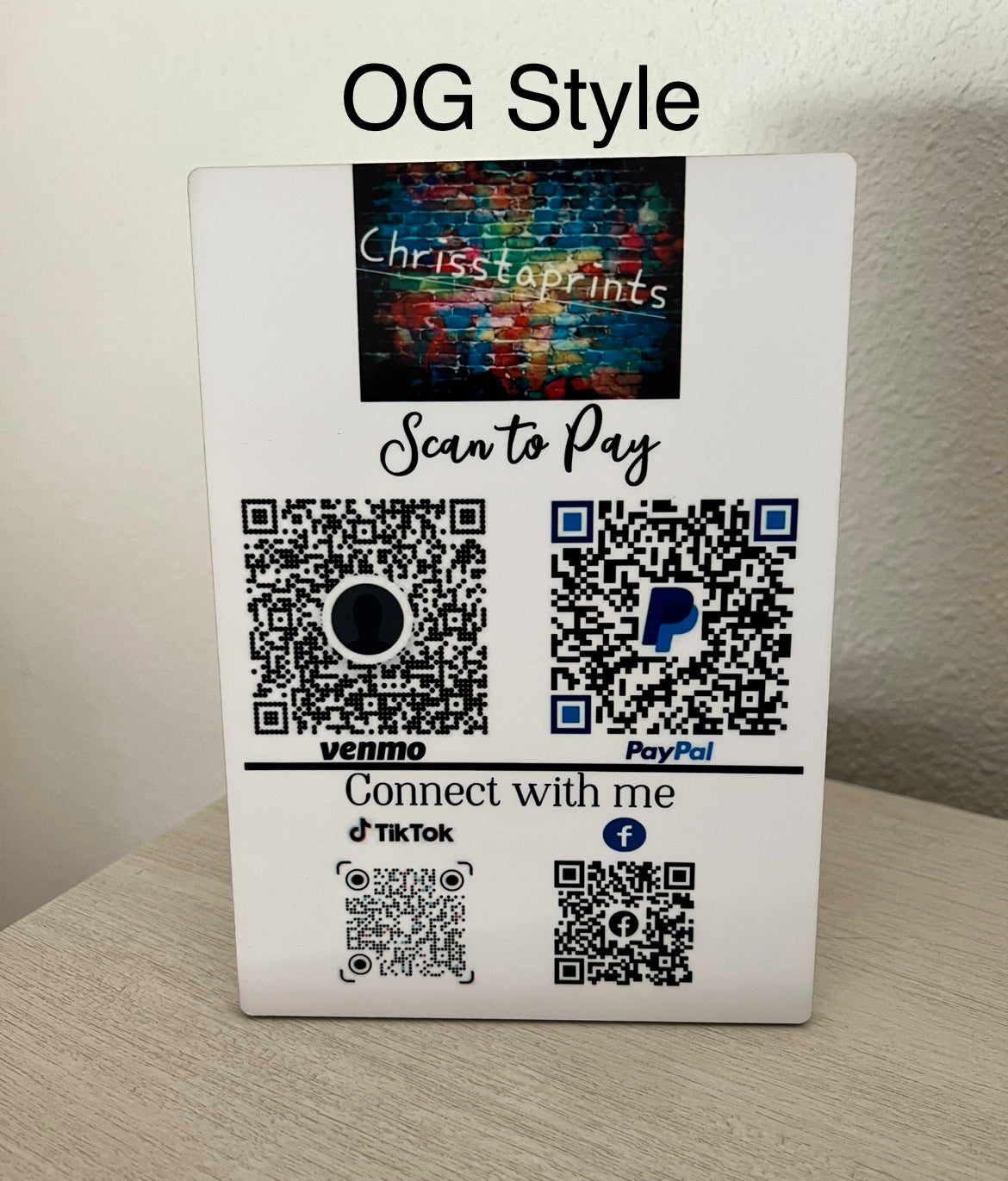 5x7 Custom Scan to Pay Table Signs