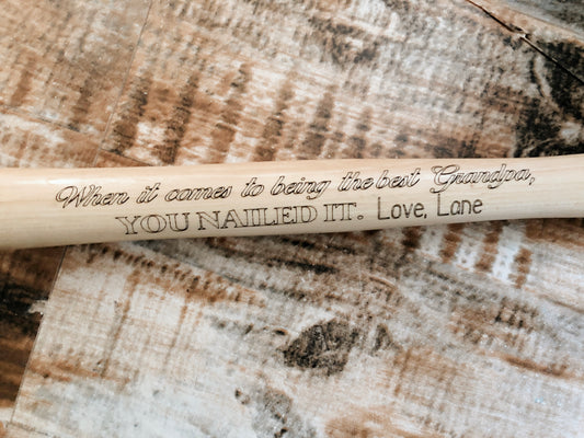 Custom Engraved Hammer- Father’s Day