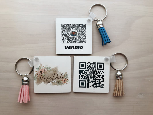 Custom QR code keychains